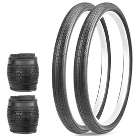 MEGHNA Bicycle Tyres Bike Tires Replacement Tyres: 20/24/26x1.75 Inch Folding Bike Tire for for Beach Cruiser Mountain Bikes MTB/BMX (2 Tires, 26x1.75 Inch)
