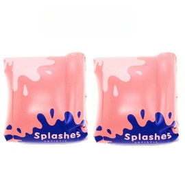 Arm Floaties for Adults and Kids - Splash-Ink Artistic Pool Arm Floats Armbands Inflatable Swim Floaties PVC Arm Floaty for Adults and Kids 3-5-6-12 Years (Pink)