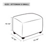 Easy-Going Funda otomana elástica fácil de Usar, Taburete de Almacenamiento