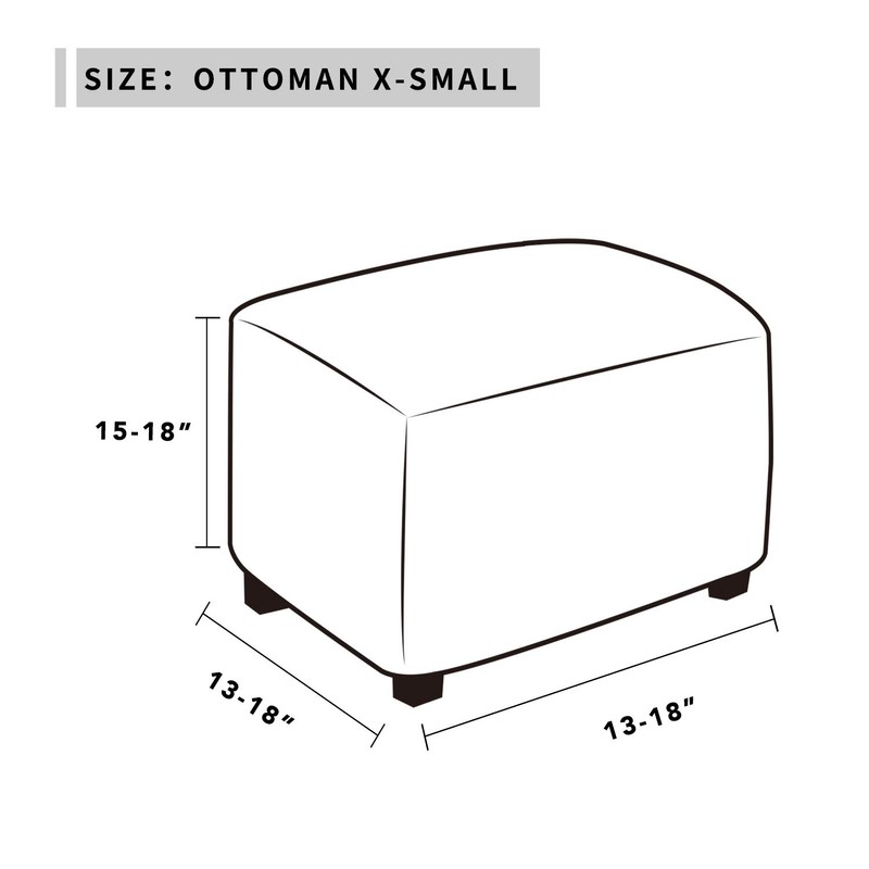 Easy-Going Funda otomana elástica fácil de Usar, Taburete de Almacenamiento