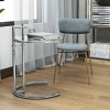 Eileen Side Table End Table Adjustable Height Silver
