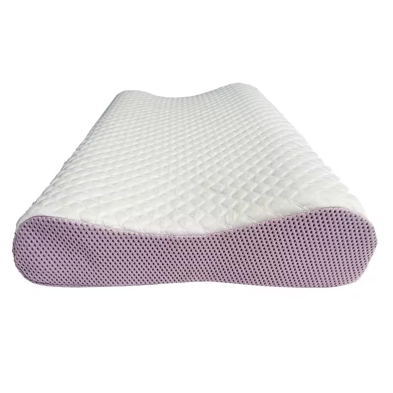 Purple Memory Foam Contour Pillow with Breathable Air Layer, Water