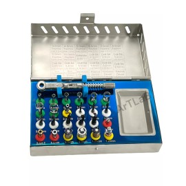 Avon Surgical Dental Torque Wrench with Bit Tips (Set of 25 PCS) Implant Hand Tool - Stainless