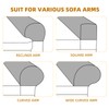Alipis Elastic Sofa Armrest Covers Fit 2 Pack Protective Couch