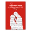 Valentines Card. Silhouette Design. Eco-friendly. 4pp A5 size. Valentine's Card