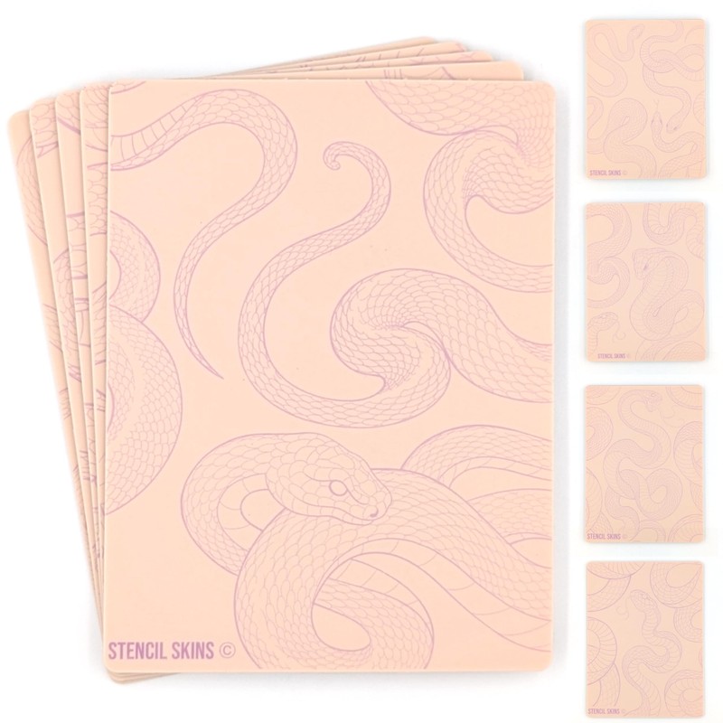 Pre-Printed Tattoo Practice Skins with Stencils | 3mm Fake Skins