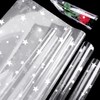 ADQUATOR 5m×80cm White Star Hamper Wrapping Cellophane Paper Sheets,100% Recyclable