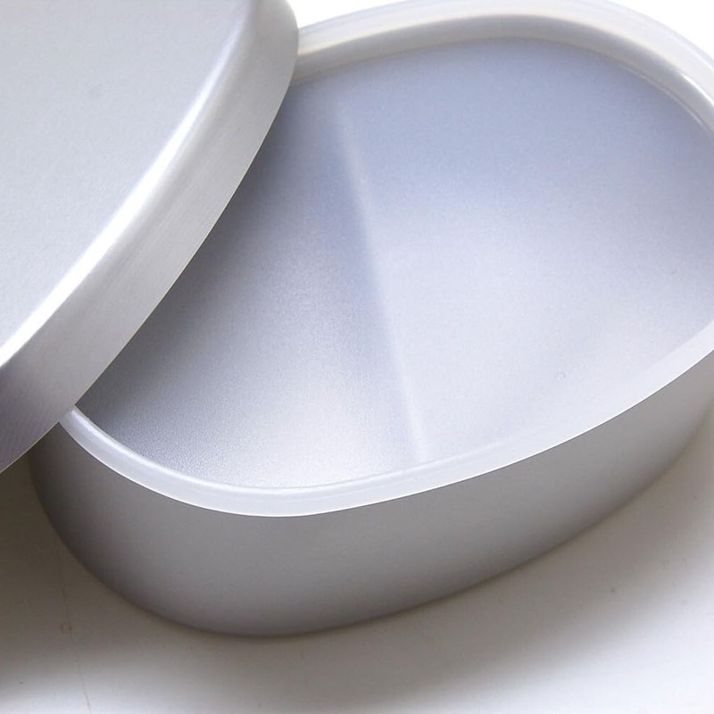 Lightweight and Durable Aluminum Lunch Box, Made in Japan, Oval