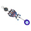 9.3in Blue Evil Eye Owl Pendant Decoration Protection Blessing Lightweight