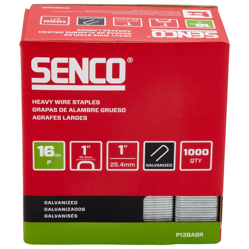 SENCO P13BABR 1" 16 Gauge 1" Crown Heavy Wire Staples,