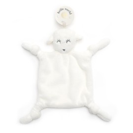 Bella Tunno Bubbi Buddy – Soft, Plush Lovey Pacifier Holder for Baby Pacifiers to Soothe, Comfort, and Bring Baby Teething Relief, Colorful Animal-Themed Baby Lovey (Lamb)