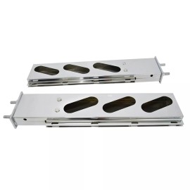 Highperformance 2pc Semi Truck Mud Flap Hanger Rear Bar W/6 Oval Light Cutouts Spring Loaded US