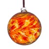 Hanging Glass Friendship Ball, 8cm, Ruby, Orange