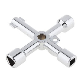 llave de 4 vías, llave multifuncional, llave de fontanería, llave de fontanería, llave de apertura de llave para control eléctrico de agua, medidor de gas, armario de tren
