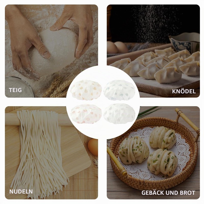 Pack of 4 Baking Fermentation Caps, Food Cover, Bread Proofing