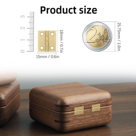 VIPMOON Pack of 50 Super Mini Small Hinges Set, 15 x 18 mm Cabinet Hinges, Small Jewellery Box, Small Hinges, 7 mm Small Screws, Cabinet Hinge with Portable