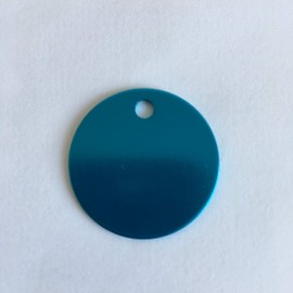 Coloridos discos redondos de aluminio anodizado, 25 mm (paquete de 10) (azul)