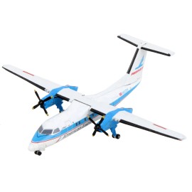 DCD Bombardier Dash 8-100 Commercial Aircraft Toy White Blue Stripes Design for American Airlines American Eagle Piedmont