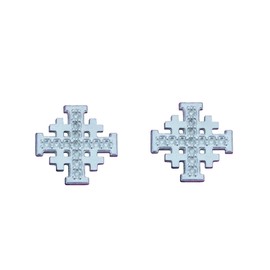 Jerusalem Cross Cufflinks, Five Fold Cross, Religious Cufflinks, Hand Cast in Fine Pewter, By William Sturt