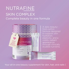 Skin Complex - with Hyaluronic Acid, Vitamin C, Biotin & Zinc - Marine Collagen Tripeptide & Resveratrol Powder - Anti-Aging Support for Skin Elasticity, Hair & Nails