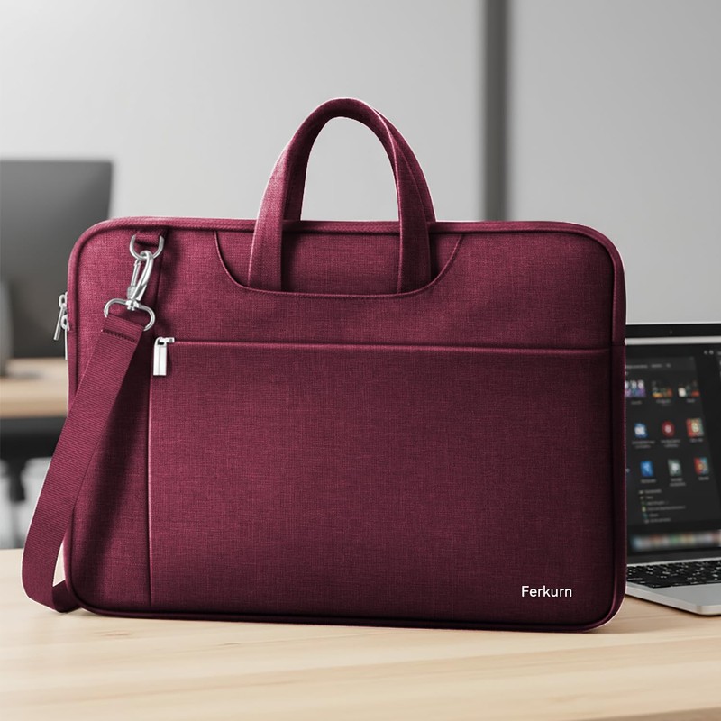 Ferkurn Laptop Case Bag Women Men Computer Sleeve with Shoulder