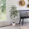 Olive Tree Artificial Indoor, 4ft Tall Silk Faux Olive Tree