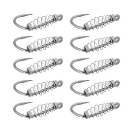 ECSiNG 40 Pezzi Amo A Molla Amo Pesca Attrezzatura Pesca Attrezzatura Pesca Amo Pesca A Forma Pesce Gatto Attrezzatura Pesca A Forma Pesce Con Barra Compatibile Con Power Bait Dough (misura N. 10)