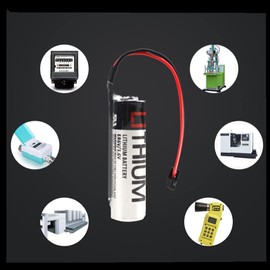 KANGLEUS ER6V/3.6V ER6VC119A/119B PLC Battery for PLC M70 3.6V 2400mAh Lithium Battery with Black Plug (Pack of 3)