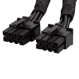 SilverStone Technology PP12-EPS, 2 x EPS 8 pin (PSU) to 12 pin (GPU) Power Cable for 3rd Gen Modular PSUs, SST-PP12-EPS