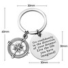 TRIXES Compass Keyring Go Confidently in The Direction of Your