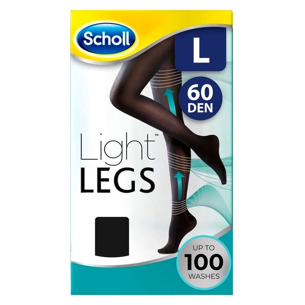 Scholl Light Legs Women's 60 Denier Compression Tights - Black, Large, black