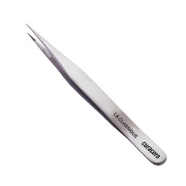 Curacoro Lash Tweezer - Professional & Precision Fiber Tip Grip Lash Tweezers for Eyelash Extensions, Multi Shapes & Purposes Tweezers for Volume, Isolation & Classic Lashes (Silver, La Classique)