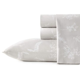 Stone Cottage Percale Collection Sheet Set-100% Cotton, Crisp & Cool, Lightweight & Moisture-Wicking Bedding, King, Foliage