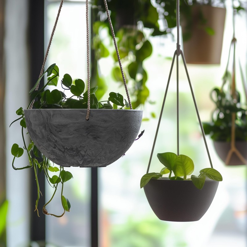 LA JOLIE MUSE Hanging Planter Flower Plant Pots - 9.84