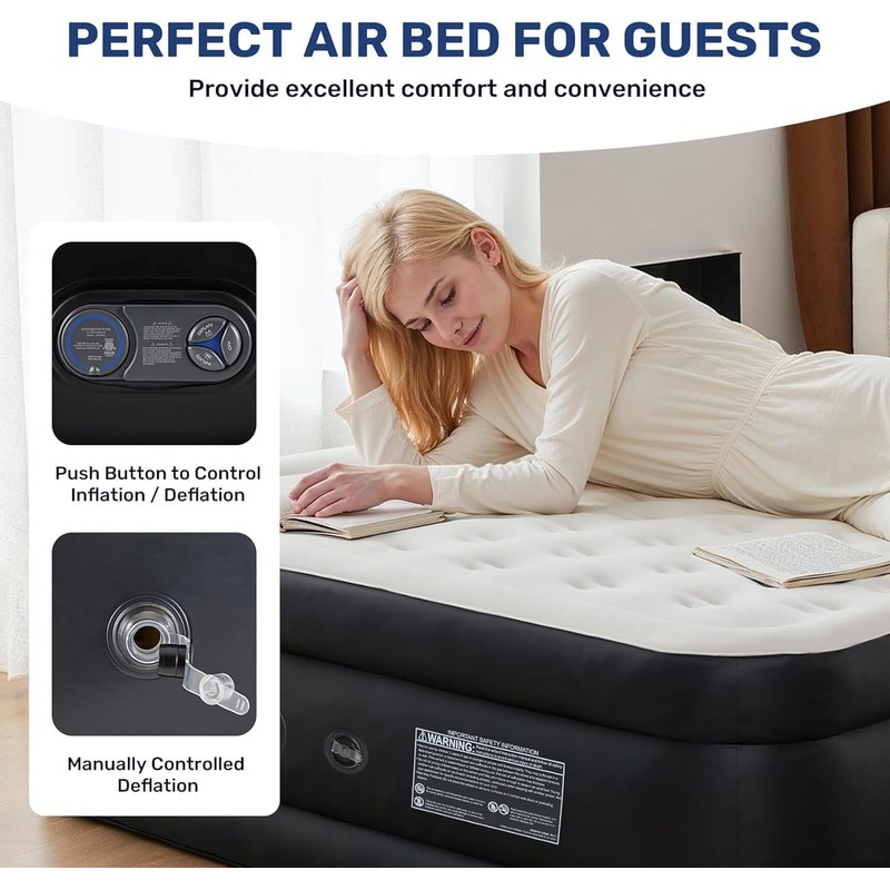 Simple Deluxe Queen Size Air Mattress with Built-in Electric Pump