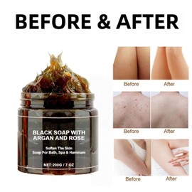 200G Zawina Morocco Black Beldi Soap,Moisturising Soap,Moroccan Black So/ap Hammam,Bl/ack So/ap Deep Cleaning,Morocco So/ap Body Scrub So/ap,Bl/ack So/ap Dispenser Bathroom,Bl/acks Bar Exfoliating