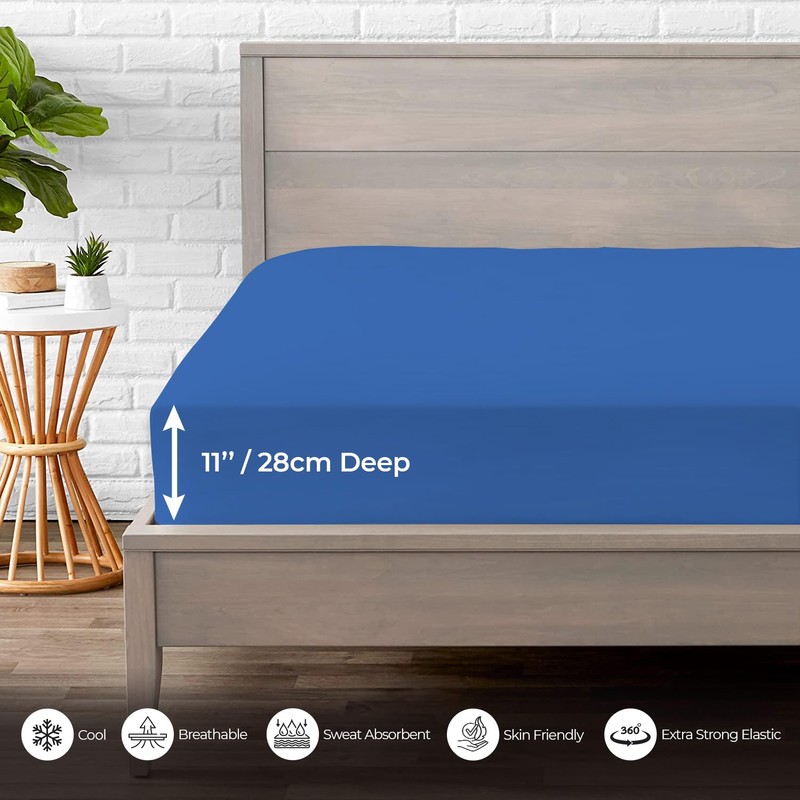 MistyMorning Fitted Sheet, Soft & Premium quality Bedding & Linen,