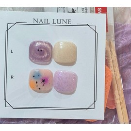 Big Toenail Pediart Circle Star Handmade Nail Tips - I agree to the required reading (exchange, refund, shipping) / 엄지발톱 패디아트 동그리 별 별 수제네일팁 - 필독사항(교환환불,발송)동의합니다