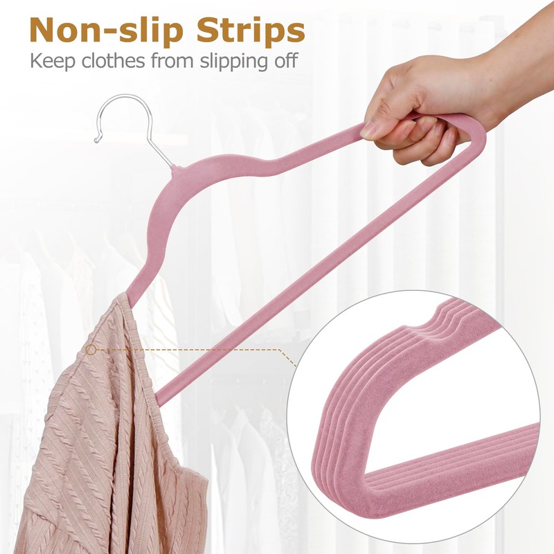 ZenStyle 100 Pack Ultra Thin Velvet Hangers - Clothes Suit