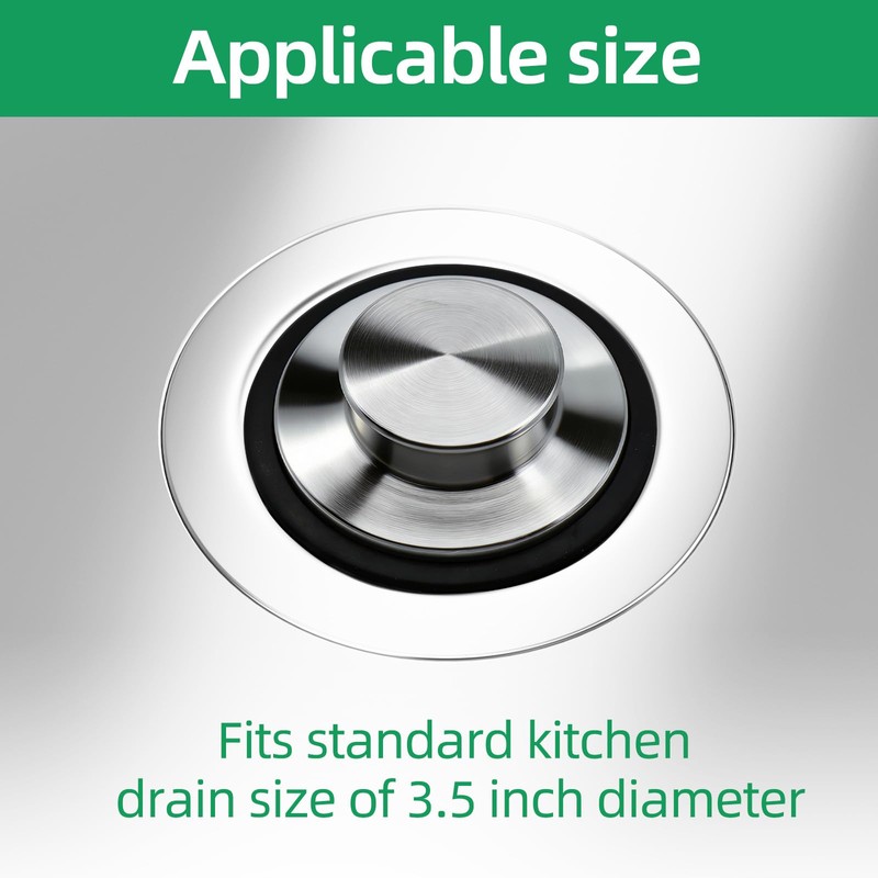 Kitchen Sink Stopper，Stainless Steel Garbage Disposal Stopper Fits Standard Kitchen