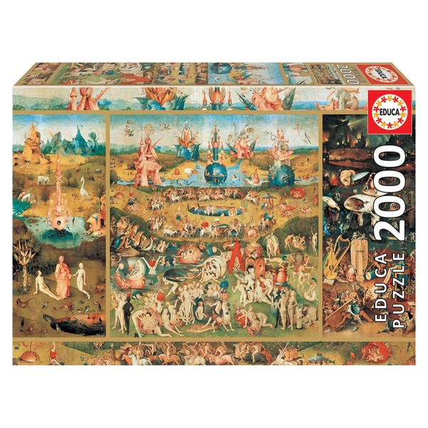 Educa - Garden of Delights - 2000 Piece Jigsaw Puzzle - Puzzle Glue Included - Completed Image Measures 37.75" x 26.75" - Ages 14+ (18505)