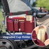 FINPAC Wheelchair Side Storage Bag w/Cup Holder, Wheelchair Armrest Accessories
