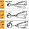 Fayomir Cookie Scoop Set - Small/1 Tbsp, Medium/2 Tbsp, Large/3