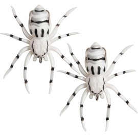 Soft Fishing Lures, White Spider Fishing Lure Soft Rubber Bass Baits for Pike Trout Walleye (Pack of 2)