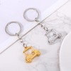 2pcs Golf Cart Keychain, Zinc Alloy Golf Keychain Silver Gold