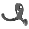 10pcs Black Double Prong Coat Hooks Wall Mounted Retro High