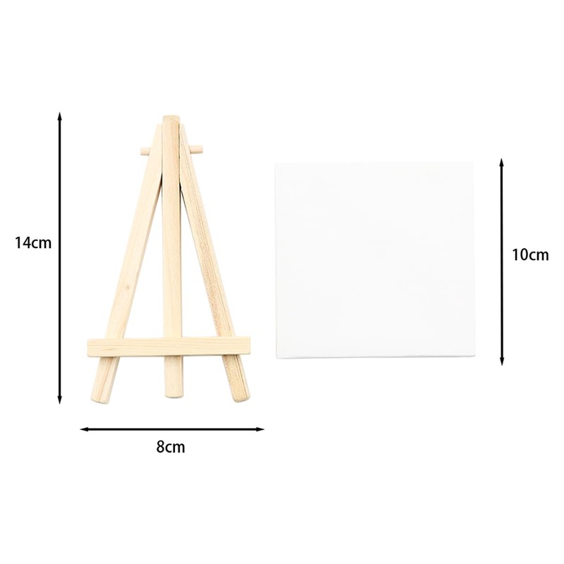 Tiardey 2 Pieces Mini Canvas Easel Set Small Display Tripod