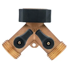 Orbit Brass Garden Hose Splitter Connector Convert One Faucet Into Two Outlets