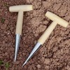 Dibbler Seedling Tool - Manual T-Handle Seedling Hole Digging Dibbler