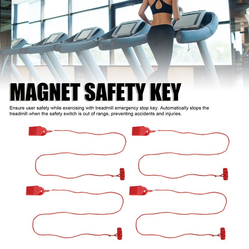 4pcs Magnetized Treadmill Safety Switch Emergency Universal Accessory Treadmill Magnetic